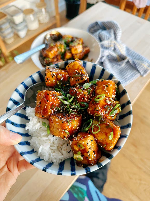 20-Minute Saucy Scallion Tofu 