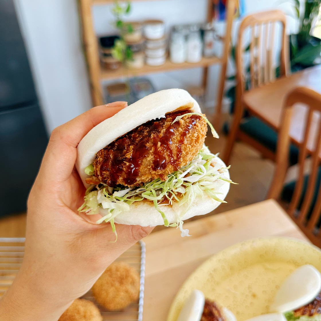 Japanese Croquette Bao with Curry Sauce
