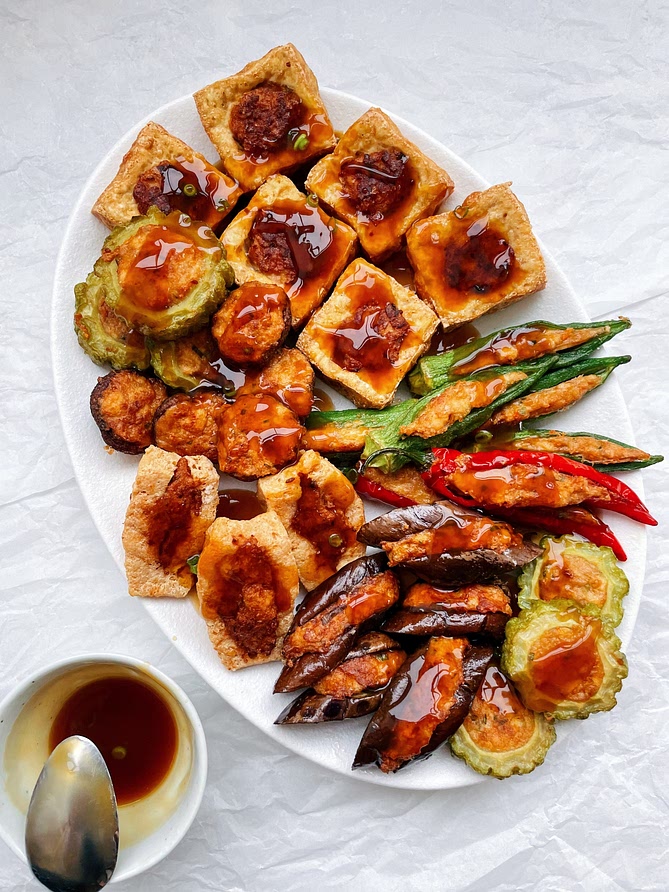 Vegan Hakka-Style Stuffed Tofu (Yong Tau Foo)