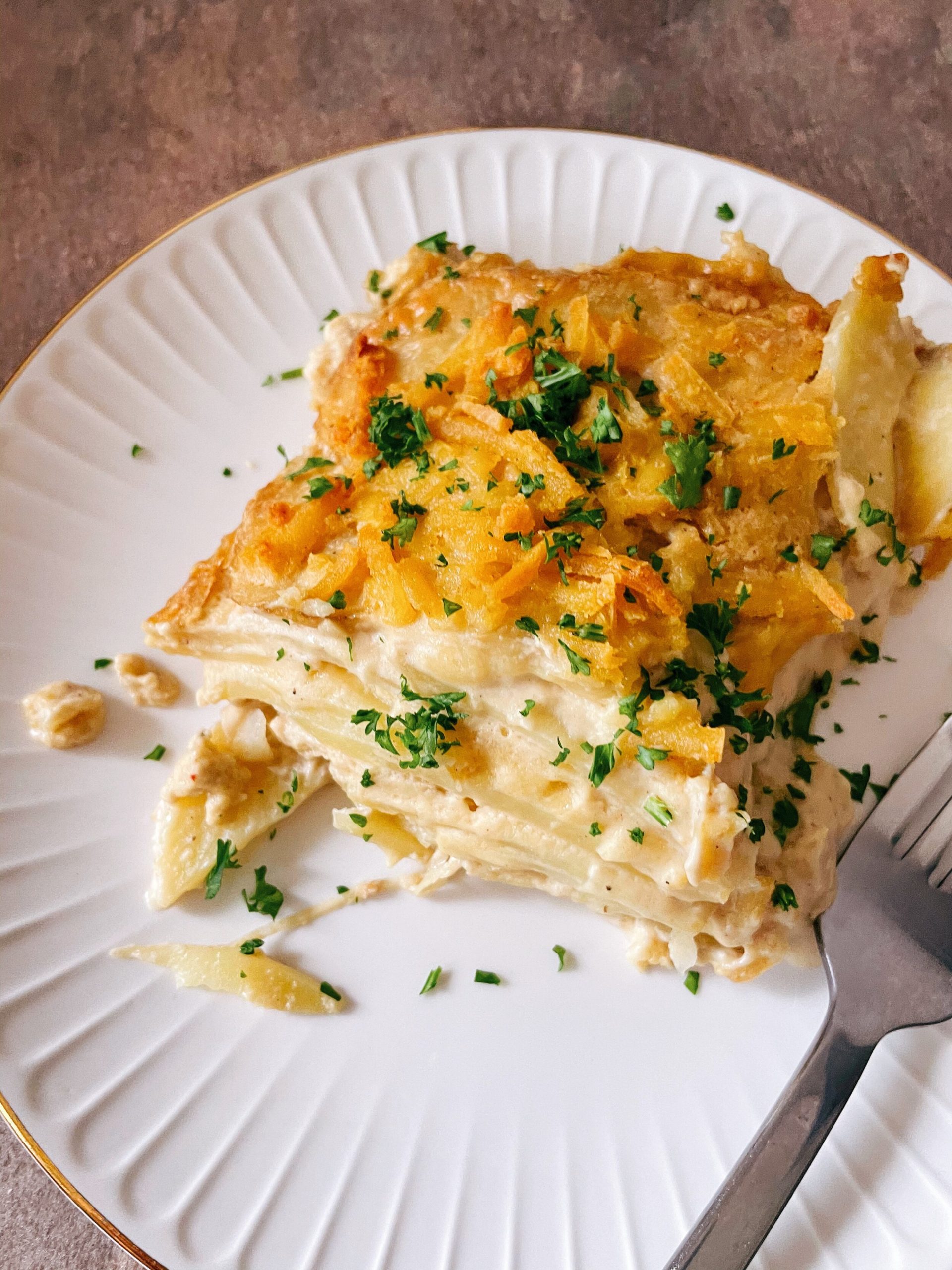 Creamy Vegan Potato Bake (Scalloped Potatoes)