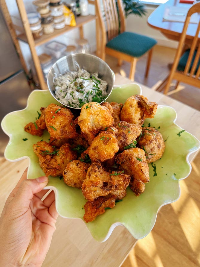 Crispy Beer Battered Cauliflower