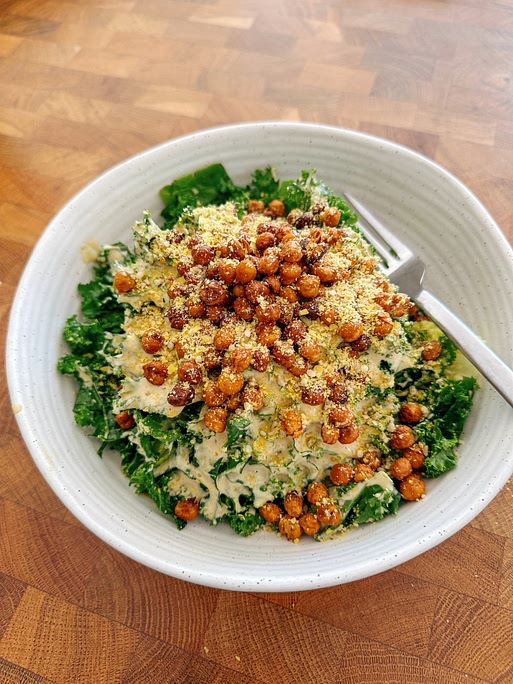 Sesame Kale Caesar Salad 