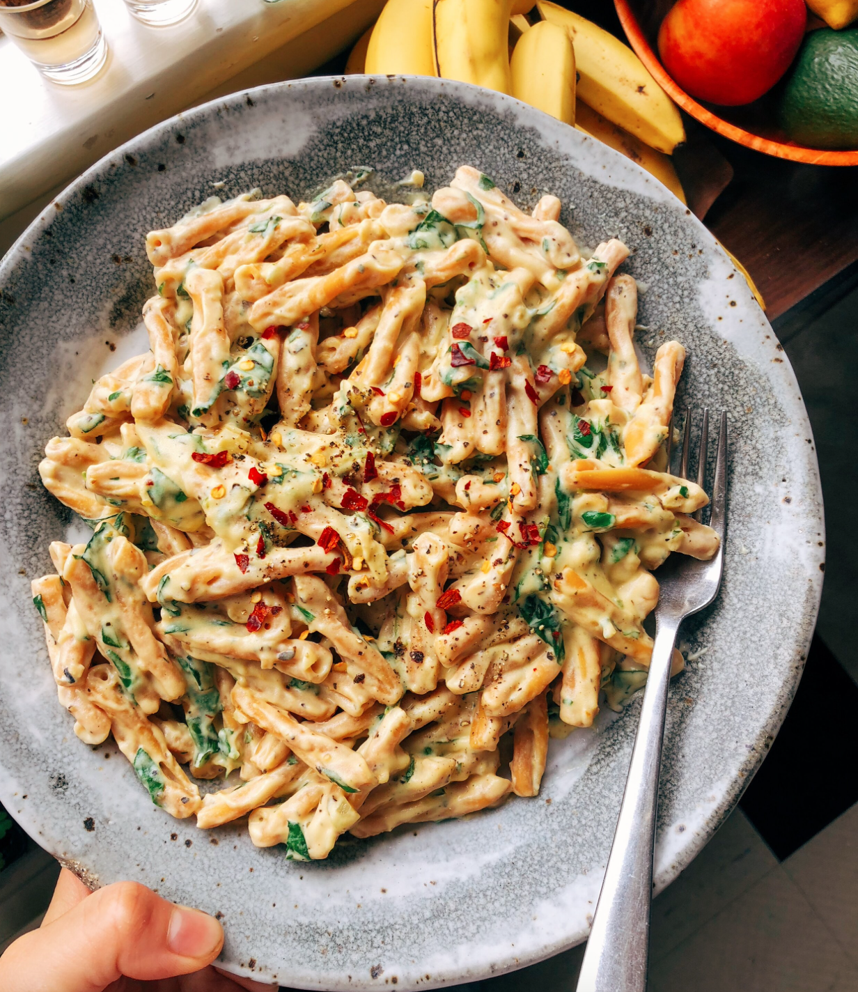 Vegan Buttery Lemon and Garlic Pasta