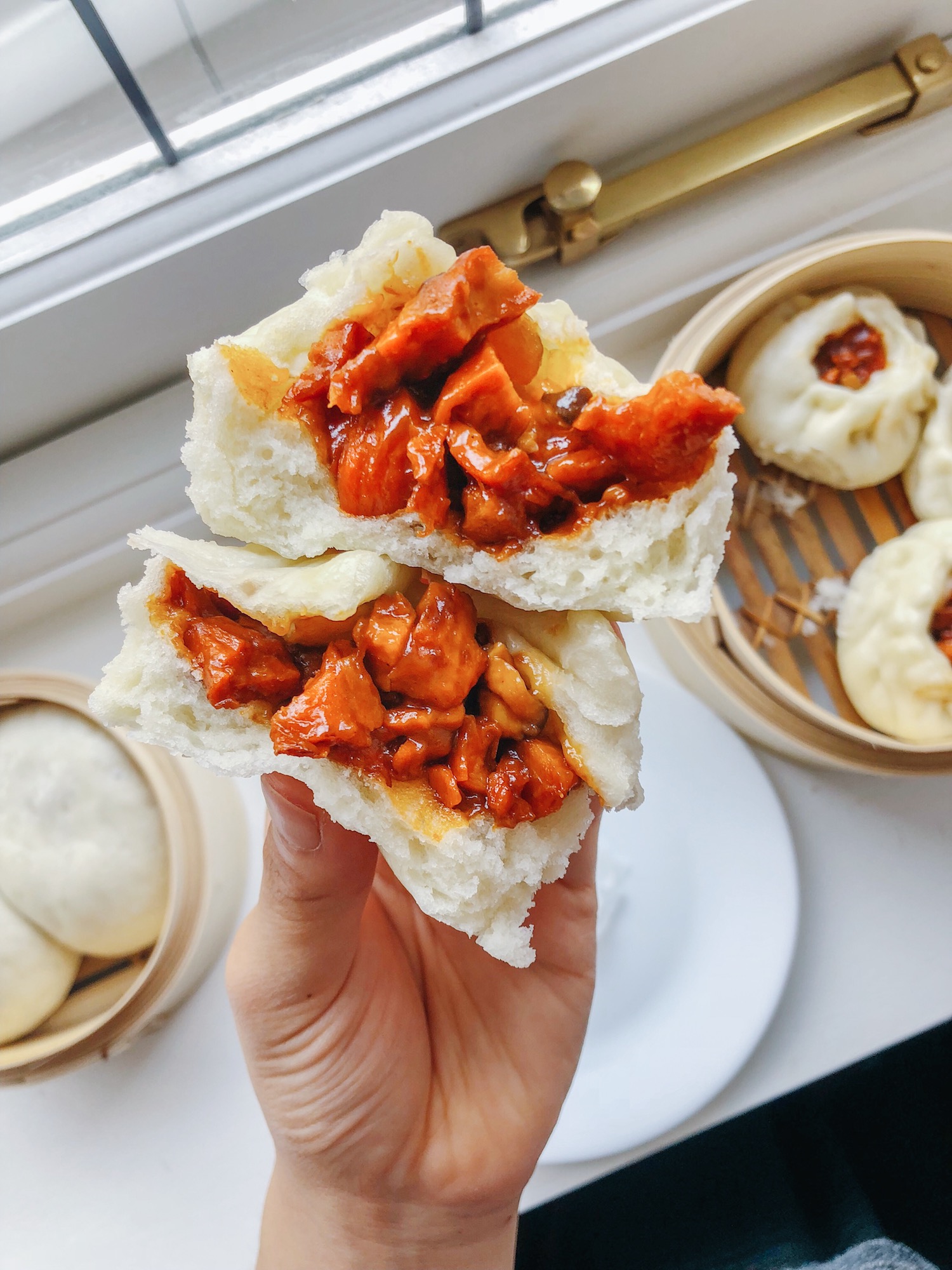 Vegan Char Siu Bao (BBQ Pork Buns)